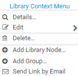 Library Context Menu Library Context Menu