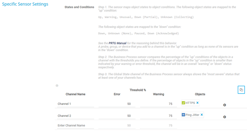 The Business Process Sensor Configuration Clipboard